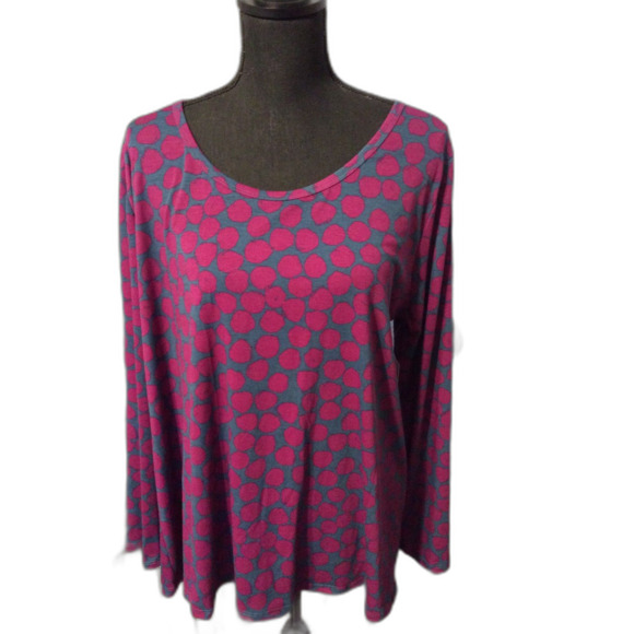 New NWT Plus size 3X Lynnae Print LuLaRoe Top Womens Polka Dot - Picture 1 of 5
